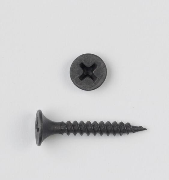 1DSFTJ #6 X 1 BUGLE HEAD PHILLIP FINE THREAD DRYWALL SCREW BLACK PHOSPHATE